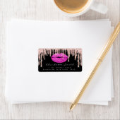 ブライダルRSVPキスバラリップピンクローズグリッターメイクアップ ラベル (インサイチュ)