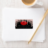 ブライダルRSVPキスバラリップブラックレッドグリッターメイクアップ ラベル (インサイチュ)