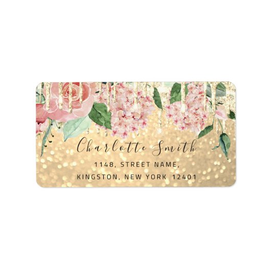 ブライダルRSVPズドリッ結婚プミントグリーングリッター金ゴールド ラベル (正面)