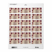 ブライダルRSVPズピ結婚ンクフローラバラマルサラ ラベル (フルシート)