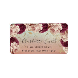 ブライダルRSVP結婚のイベントフローラバラマルサラブルー ラベル