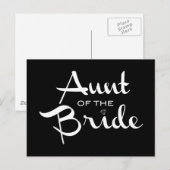 ブライダーホワイトオンブラックのおばさん ポストカード (正面/裏面)