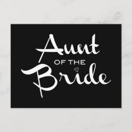 ブライダーホワイトオンブラックのおばさん ポストカード