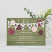 ブライダ素朴ルシャワー招待-ヤーンテーマ 招待状 (スタンド正面)