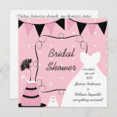 ブライダ考えルシャワー誘導靴 招待状 (正面/裏面)