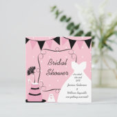 ブライダ考えルシャワー誘導靴 招待状 (スタンド正面)