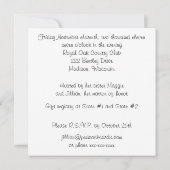 ブライダ考えルシャワー誘導靴 招待状 (裏面)