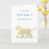 ブライデおもしろいィード·プロポーズ·カード カード (黄色い花)