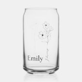 ブライデスメイドプリムローズ2月誕生月花 ガラス缶 (正面)