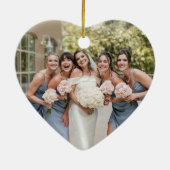 ブライデスメイドホワイトダ動揺してマスクヴィンテージ孔雀 セラミックオーナメント (裏面)