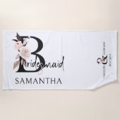 ブライデスメイドボホフローラレターバチェロレッテ週末 ビーチタオル (正面)