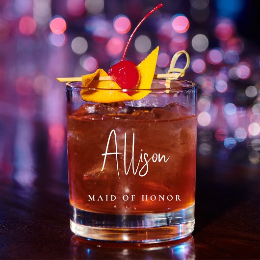 ブライデスメイドメイド・オブ・オーナー（花嫁付き添い人）シ結婚ック ウイスキーグラス