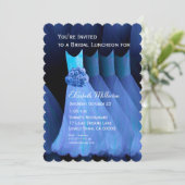 ブライデスメイドランチョンブランチ青ドレスV02 招待状 (スタンド正面)