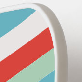 ブライトおもしろいサマーレトロストライプカラフル ピックルボールラケット (左詳細)