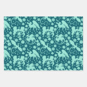 ブライトお洒落ドラゴン&サイコロパープル&ブルー ラッピングペーパーシート (正面2)