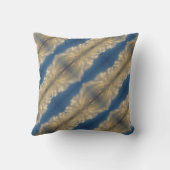 ブライトお洒落ブルーホワイトストライプ抽象芸術 クッション (裏面)