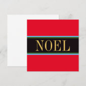 ブライトかわいらしホリデーレッドグリーン"NOEL"ストライプ (正面/裏面)