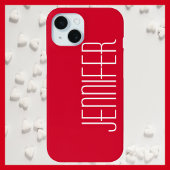 ブライトさくらんぼレッドパーソナライズされたジャンボ名前をカスタムする Case-Mate iPhoneケース