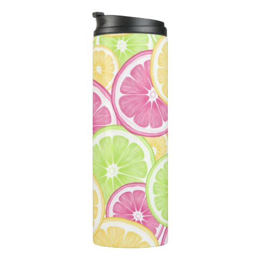 ブライトとおもしろいのシトラスポップ・アートの夏 タンブラー (回転右)