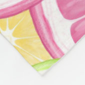 ブライトとおもしろいのシトラスポップ・アートの夏 フリースブランケット (角)