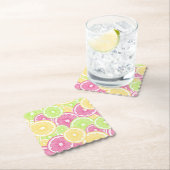 ブライトとおもしろいのシトラスポップ・アートの夏 ペーパーコースター (インサイチュ)