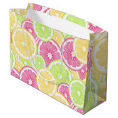 ブライトとおもしろいのシトラスポップ・アートの夏 ラージペーパーバッグ (裏面アングル)