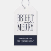ブライトとネメリーヴィーモダンブルーホリデイ ギフトタグ (正面)