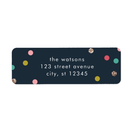 ブライトとメリーホリデー差出人住所ラベル ラベル (正面)