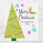 ブライトとメリーレトロホリデイ ワインラベル (シングルラベル)