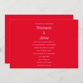 ブライトはっきりしたオレンジピカラフルンク結婚ボホ 招待状 (正面/裏面)