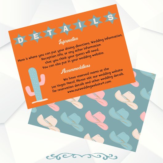 ブライトはっきりしたカウボーイウェスタン詳細情報 招待状