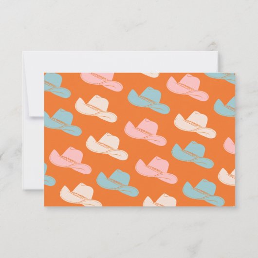 ブライトはっきりしたカウボーイウェスタン詳細情報 招待状 (裏面)