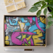 ブライトはっきりしたカラーズグラフィティ通りアートパターン 薄葉紙 (ギフト)