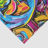 ブライトはっきりしたカラーズグラフィティ通りアートパターン 薄葉紙 (詳細)