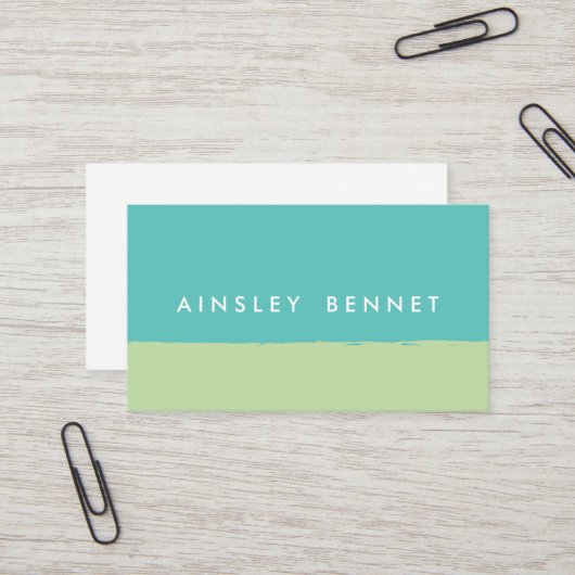 ブライトはっきりしたカラーブロック名刺 名刺 (正面/裏面インサイチュ)