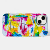 ブライトはっきりしたカラー抽象芸術アート Case-Mate iPhoneケース (裏面 (横))