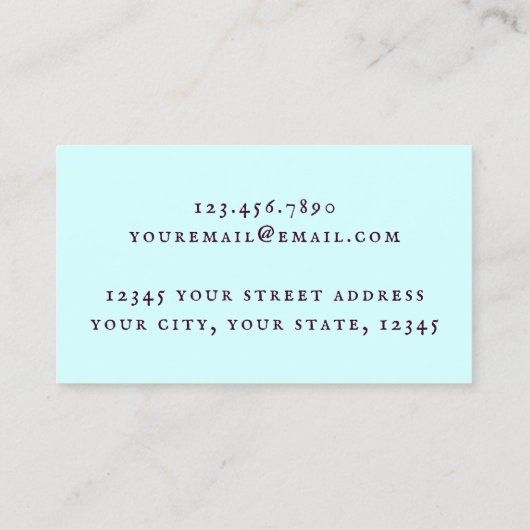 ブライトはっきりしたクリエイティブメイクアップアーティストブシン 名刺 (裏面)