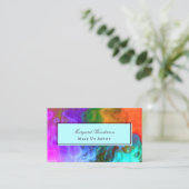 ブライトはっきりしたクリエイティブメイクアップアーティストブシン 名刺 (スタンド正面)