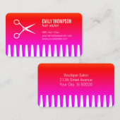 ブライトはっきりしたコーム美容師 名刺 (正面/裏面)