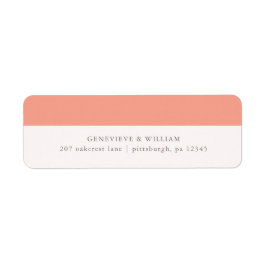 ブライトはっきりしたコーラル差出人住所ラベル ラベル
