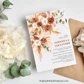 ブライトはっきりしたテラコッタボホボヘミアン結婚ズ 招待状