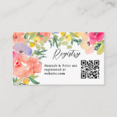 ブライトはっきりしたボホガーデンフローラブライダルレジストリ エンクロージャーカード (正面)