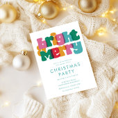 ブライトはっきりしたメリークリスマスパーティの招待状 招待状