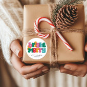 ブライトはっきりしたメリーハッピーホリデーモノグラム スクエアシール