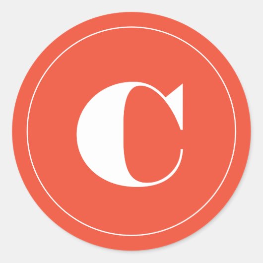 ブライトはっきりしたモノグラム休日封筒用シール ラウンドシール (正面)