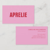 ブライトはっきりしたレッドモダンピンククリエイティブプロフェッショナル 名刺 (正面/裏面)