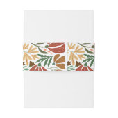 ブライトはっきりした抽象芸術テラコッタ結婚フローラ 招待状ベリーバンド (裏面例)