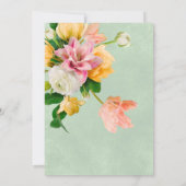 ブライトはっきりした開花フローラブライダルシャワー 招待状 (裏面)