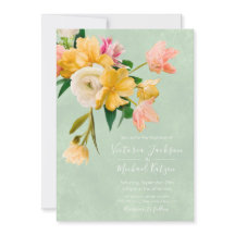 ブライトはっきりした開花フローラ結婚式招待状