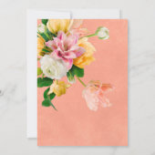 ブライトはっきりした開花フローラ結婚式招待状 招待状 (裏面)